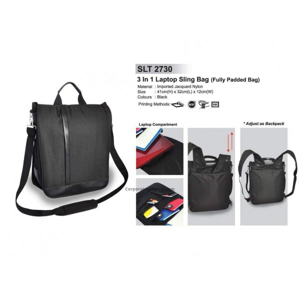 SLT 2730 3 in 1 Laptop Siling Bag (Fully Padded Bag) 